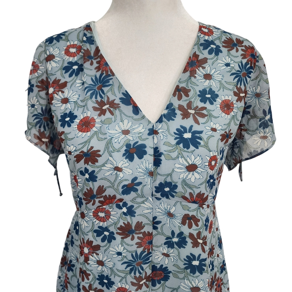 Madewell Flutter Sleeve Open-Back Mini Dress In W… - image 4